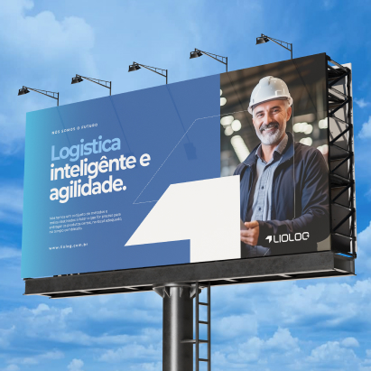 Outdoor com identidade visual criada pela RSG